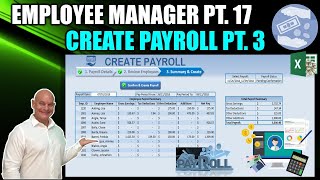 How To Create A Complete Payroll In Excel Employee Manager Part 17 [upl. by Eniamart903]