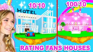 RATING My FANS FLOATING MANSIONS In Adopt Me Roblox [upl. by Vookles104]