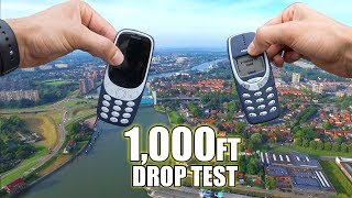 Nokia 3310 vs New Nokia 3310 DROP TEST from 1000 FEET  Durability Review [upl. by Anij]