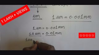 Understanding Micron concept mm to micron Use of micron unit convert mm to micron Micrometer [upl. by Nainatrad]