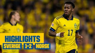 Highlights Sverige  Norge 12  Nations League  Elanga gör mål [upl. by Atteuqahs]