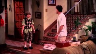 Two and a Half Men  Charlie Takes Jake to School HD [upl. by Farica]