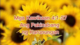 Ang Salita ng Diyos  Bible Reading Audio Tagalog with Text  Mga Kawikaan Proverbs 4127 [upl. by Saleme]