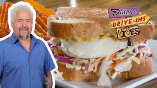 Guy Fieri Returns for Outrageous quotBombshellquot Sandwich  Diners DriveIns and Dives  Food Network [upl. by Leavy]