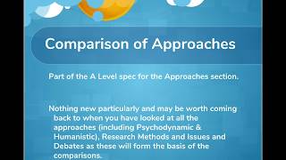 Comparison of approaches [upl. by Olivette]