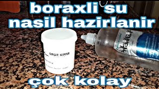 borakslı su nasıl hazırlanır slime için borakslı su hazırlama [upl. by Ardnua]