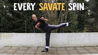 Almost every way to do a spin kick in Savate [upl. by Gray131]