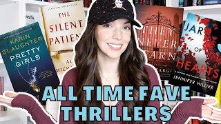 MY FAVORITE THRILLER BOOKS OF ALL TIME  24 thriller recommendations [upl. by Hendry756]