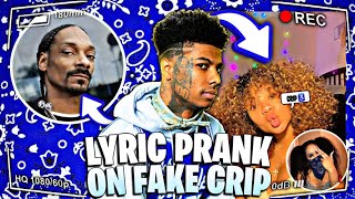 Blueface “ Respect My Cryppin “ Ft Snoop Dog Lyric Prank On Fake Crip 🔵 We FaceTimed [upl. by Merideth455]