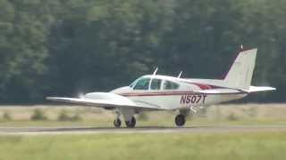 Beechcraft Baron N507T departing KHWY 20130907164515 1 [upl. by Akenom]