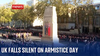 Remembrance The United Kingdom falls silent for Armistice Day [upl. by Yralam]