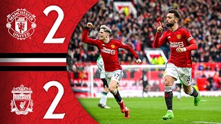 Bruno Scores From The Halfway Line 🤯  Man Utd 22 Liverpool  Highlights [upl. by Loyce647]