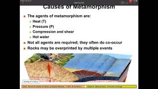 Physical Geology metamorphic rocks causes differential stress foliation [upl. by Naired379]