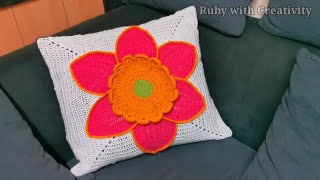 কুশিকাটার কুশন কভার  Crochet Cushion Cover [upl. by Diley]