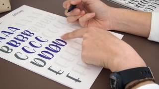 Curso Lettering 2  MayÃºsculas con rotulador de pincel [upl. by Denny]