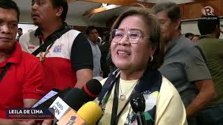 De Lima comments on congressional hearings on budget POGOs [upl. by Ednutey]