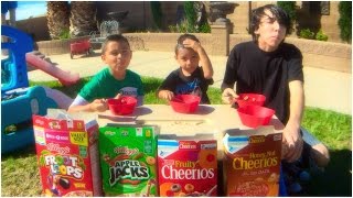 CEREAL CHALLENGE with Damian and Deion [upl. by Yvette7]