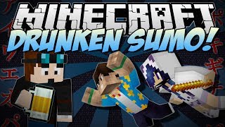 Minecraft  DRUNKEN SUMO Nausea and Knockback Sumotori  NEW MiniGame [upl. by Reidar645]