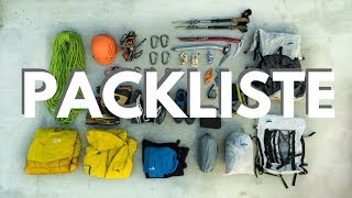 Ausrüstung amp Packliste für Hochtouren zB Mont Blanc Gletschertouren und Bergsteigen über 4000m [upl. by Paulson473]