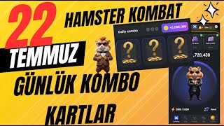 Hamster Kombat Günlük Kombo Kartları 22 TEMMUZ  5 Milyon hamsterkombat hamstercombat hamsters [upl. by Rodmann]