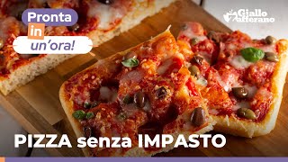 PIZZA SENZA IMPASTO la più facile in assoluto 😍🍕 [upl. by Purdy]