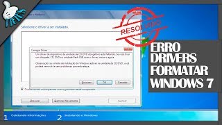 Formatação erro driver obrigatório faltando Windows  Funcionando 2021 [upl. by Kulda]