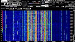 Radar Frequency Hopping LFMCW 11113 kHz 11139 kHz 12490 kHz May 12 2013 1356 UTC [upl. by Reagen]