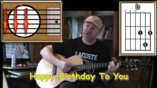 Happy Birthday To You  Acoustic Guitar Lesson  easy [upl. by Penn]