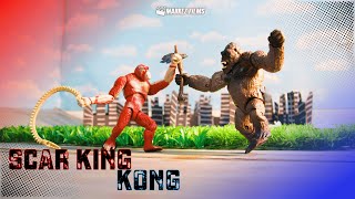 SCAR KING vs KONG stopmotion [upl. by Enaxor]