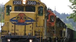 HD Rare 5 engine freight train PW 2303 42909 [upl. by Demp]