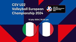 EK Volleybal Mannen U22 Italië  Frankrijk [upl. by Avenej789]