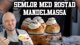 Semlor med rostad mandelmassa och perfekt vispad grädde [upl. by Ayyidas]