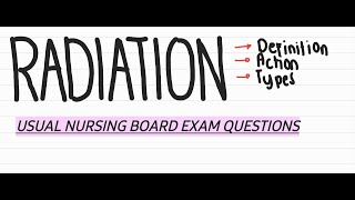 RADIATION  NLE COMMON BOARD QUESTIONS  ALYSSA  boardexam nle nursing nursingreview [upl. by Drofdeb]