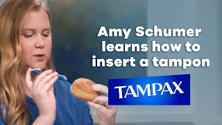 How to Insert a Tampon  Time to Tampax with Amy Schumer and Girlology [upl. by Chastain424]