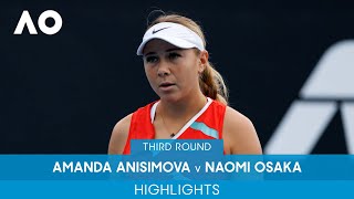 Amanda Anisimova v Naomi Osaka Highlights 3R  Australian Open 2022 [upl. by Meggs]