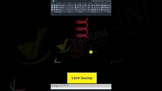 Cách Dùng Lệnh Sweep Trong AutoCAD 3D autocad3d hocautocad vaduni [upl. by Glorianna]