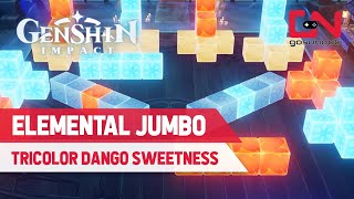 Tricolor Dango Sweetness and Elemental Jumbo 4500 Points in Genshin Impact [upl. by Ulyram]