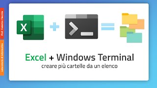 Creare cartelle da un elenco con Excel e Windows Terminal [upl. by Aissak234]