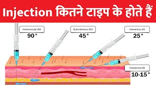 Types of injection I Injection कैसे लगाते हैं I Injection लगाने का तरीका I Injection type in hindi [upl. by Germaun]