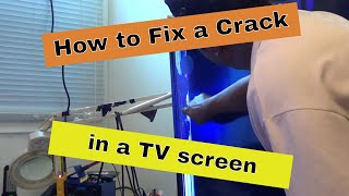 How to fix a Cracked TV screen using heatgun and Epoxy [upl. by Krever593]