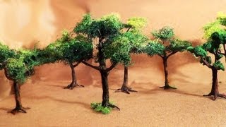 FÁCIL E RÁPIDO COMO FAZER ÁRVORE MINIATURA Diorama parte 2 Árvores  DIY Miniature part 2 Trees [upl. by Katuscha245]