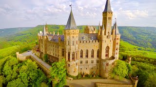 Hohenzollern Castle Aerials  Germany 🇩🇪 4K UHD [upl. by Minny]