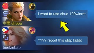 PRANK NOOB CHOU IN RANKED then showing my real winrate🤣 [upl. by Ullund]