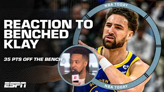 CJ McCollum was SURPRISED to see Klay Thompson come off the bench 👀  NBA Today [upl. by Redna]