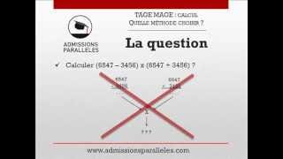 TAGE MAGE Exemple de résolution dune question de calcul par le professeur dAdmissions Parallèles [upl. by Acker]