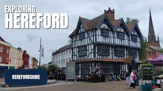 Exploring HEREFORD  Charming English Cathedral City  Lets Walk [upl. by Sigfried]