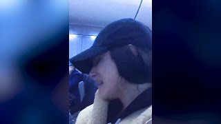 Youre harassing her Copassenger yells at American Airlines crew as they kick model off flight [upl. by Yeslah]