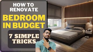 7 simple tricks to DESIGN amp MAKEOVER your Bedroom in BUDGET without Changing floor Paint Ceiling [upl. by Lipfert]