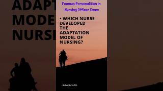 Which nurse developed the adaptation model of nursing nursingexam [upl. by Doowyah]