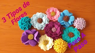 DIY Flores de FIELTRO Paso A Paso [upl. by Alig534]